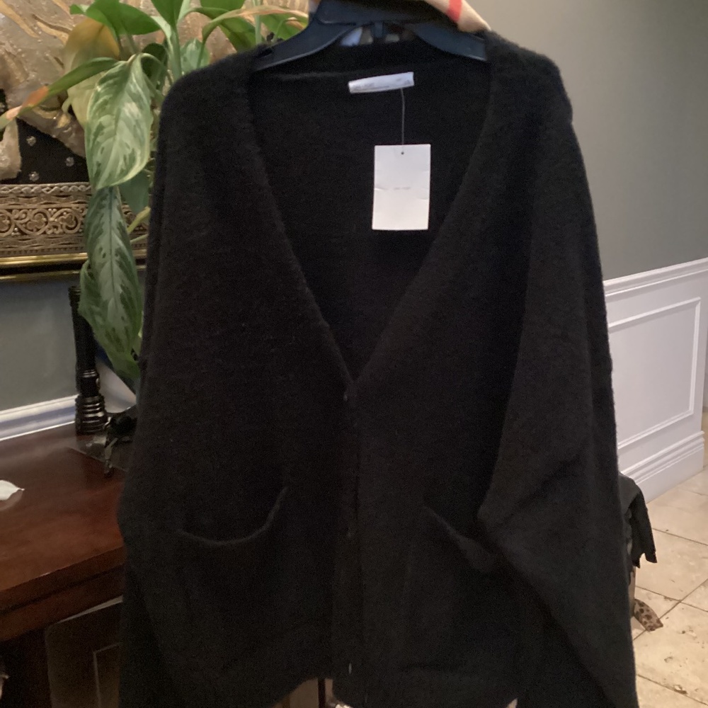 ❤️🤩🎁 BNWT OAK + FOR boxy oversized cardigan. Black. L/XL